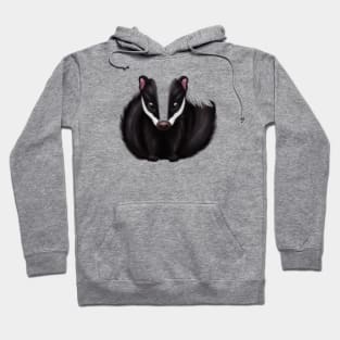 Cute Skunk Drawing Hoodie